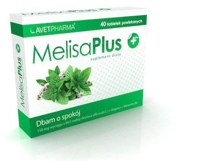 Melisa Plus 40 tabletek powlekanych NA STRES NERWY