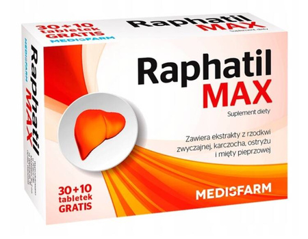 RAPHATIL MAX NA WĄTROBĘ WZDĘCIA KARCZOCH MIĘTA 40