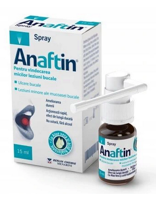 ANAFTIN SPRAY NA AFTY URAZY W JAMIE USTNEJ 15ml