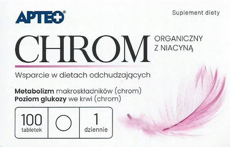 CHROM ORGANICZNY Z NIACYNĄ 100 ODCHUDZANIE APTEO 