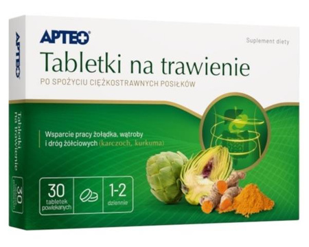 TABLETKI NA TRAWIENIE APTEO karczoch kurkuma 30 tb