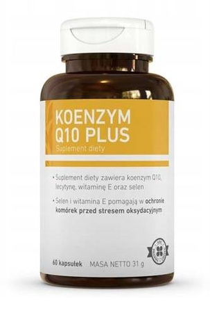 KOENZYM Q10 PLUS LECYTYNA WITAMINA E SELEN 60 kps