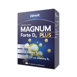 ZDROVIT MAGNUM FORTE D3 2000 PLUS magnez 45 tab.