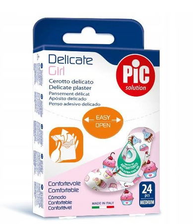 PIC Delicate Girl Plaster antybakteryjny, 24 szt.