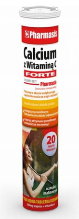 Pharmasis Calcium z WITAMINĄ C FORTE WAPŃ 500 mg