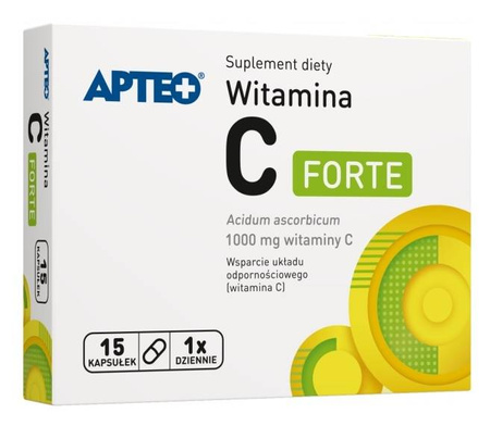 APTEO WITAMINA C Forte 1000 mg 15 kaps ODPORNOŚĆ