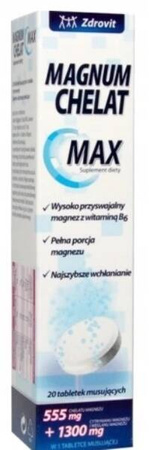 Zdrovit Magnum Chelat Max, 20 tabletek musujących