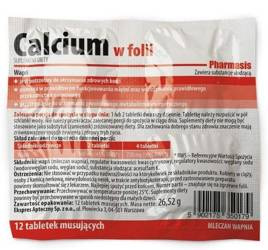 CALCIUM W FOLII BEZSMAKOWE tabl. musujące 12 WAPNO