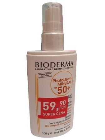 BIODERMA PHOTODERM MINERAL SPRAY SPF 50+ MINERALNY