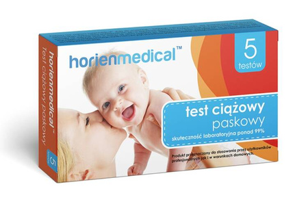 TEST CIĄŻOWY PASKOWY Horien Medical HCG 5 sztuk