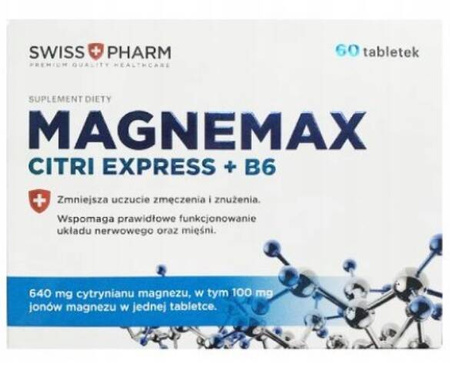 MAGNEMAX MAGNEZ WITAMINA B6 na skurcze, zmęczenie