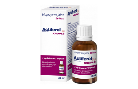 ACTIFEROL FE KROPLE ŻELAZO 1mg 2 kroplach 30ml