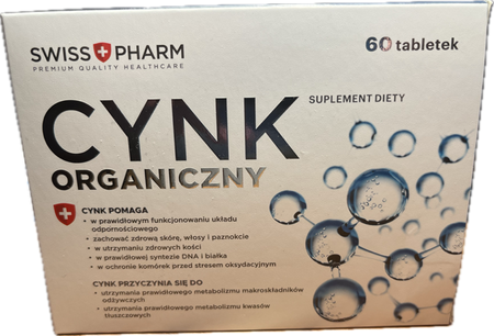 CYNK ORGANICZNY 60 tabletek 15mg SWISS PHARM