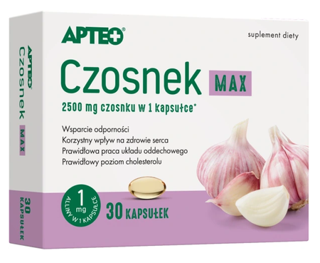 APTEO CZOSNEK MAX WZMACNIA ODPORNOŚĆ 30 KAPS.