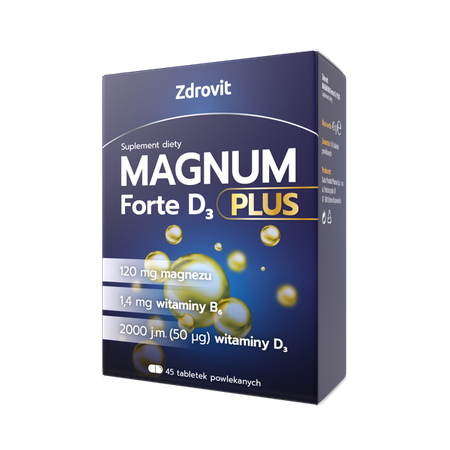 ZDROVIT MAGNUM FORTE D3 2000 PLUS magnez 45 tab.