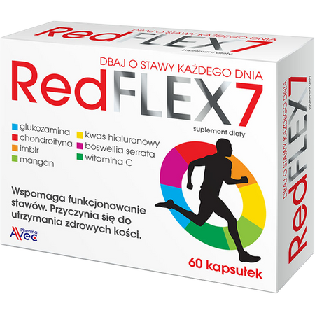 RED FLEX 7 GLUKOZAMINA K. HIALURONOWY CHONDROITYNA