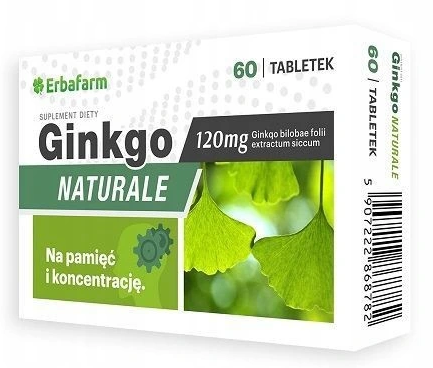 GINKGO NATURALE BILOBA PAMIĘĆ KONCENTRACJA