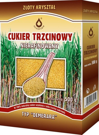 Cukier trzcinowy demerara 500g OLEOFARM