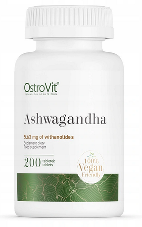 OSTROVIT ASHWAGANDHA VEGE STRES WITALNOŚĆ 200 kaps