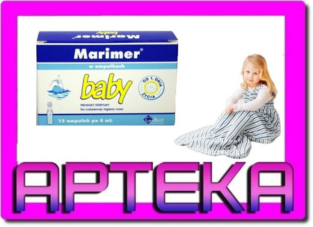 MARIMER BABY 60 ml 12 ampułek X 5ml WODA MORSKA 0+