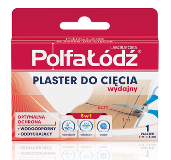 PLASTER OPATRUNKOWY DO CIĘCIA 6 cm x 1 m