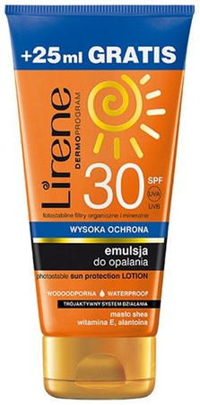 LIRENE SUN EMULSJA DO OPALANIA flitr spf 30+ 175ml