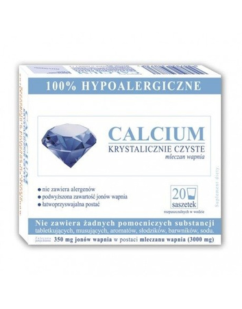 CALCIUM WAPNO KRYSTALICZNIE CZYSTE BEZ CUKRU SODU