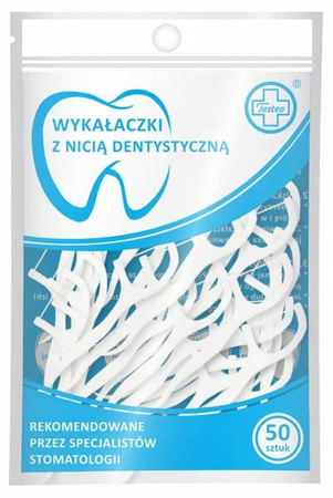 NIĆ DENTYSTYCZNA WYKAŁACZKA NA PODRÓŻ 50 sztuk