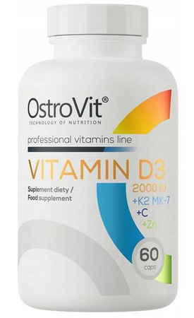 OSTROVIT WITAMINA D3 2000 + K2  CYNK + C ODPORNOŚĆ