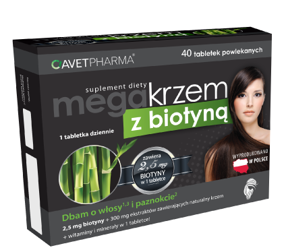 MEGA KRZEM Z BIOTYNĄ skóra włosy paznokcie 40 tabl