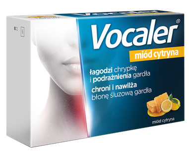 VOCALER 12szt NA CHRYPĘ I SUCHOŚĆ W GARDLE MIÓD C