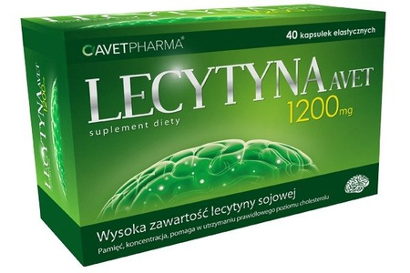 Lecytyna 1200 mg AVET 40 kap PAMIĘĆ i KONCENTRACJA