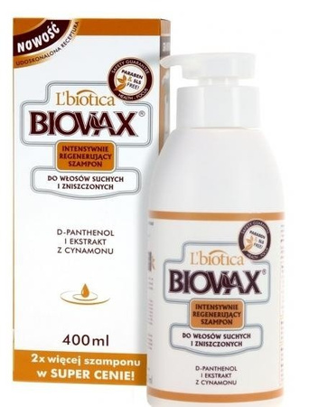 BIOVAX SZAMPON WŁ SUCHE I ZNISZCZONE 400 ml