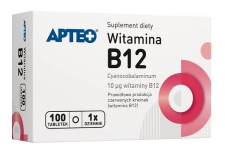 WITAMINA B12 100 tabl.koncentracja włosy trądzik