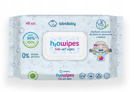 H2O wipes wodne chusteczki 100% naturalne 48 sztuk