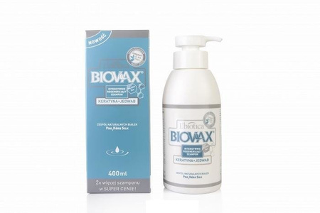 BIOVAX SZAMPON KERATYNA + JEDWAB REGENERACJA 400ml