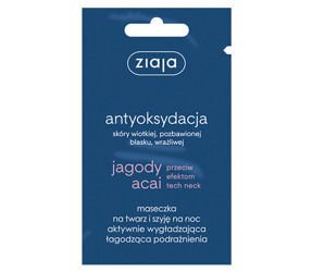  ZIAJA JAGODY ACAI Maseczka do Twarzy SZYI NA NOC