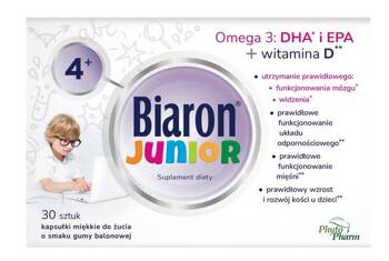 BIOARON JUNIOR od 4 roku życia witamina D3 DHA EPA