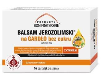 Balsam jerozolimski na gardło pastylki bez cukru