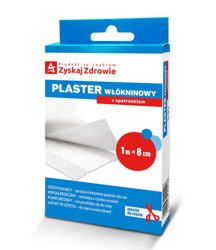 CIĘTY PLASTER WŁÓKNINOWY Z OPATRUNKIEM 1m x 8cm