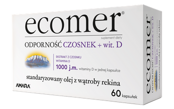 ECOMER ODPORNOŚĆ CZOSNEK + witamina D 1000 60 kps.