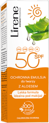 Lirene ochronna emulsja do twarzy SPF50 IR ALOES