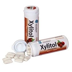 XYLITOL GUMA 30 SZTUK MIRADENT SMAK ŻURAWINA