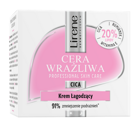    LIRENE CERA WRAŻLIWA KREM ŁAGODZĄCY CICA 50ml