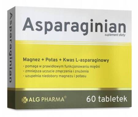 ASPARAGINIAM MAGNEZ POTAS KWAS L-ASPARAGINOWY 60 t