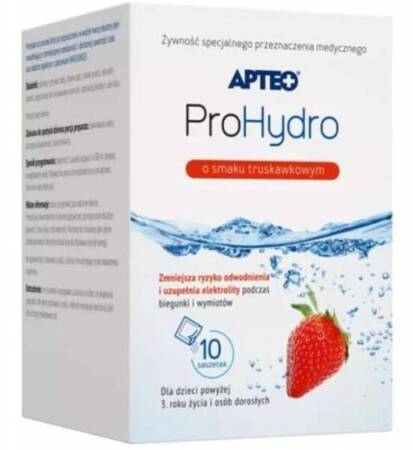 Apteo ProHydro elektrolity smak truskawkowy 10 sas