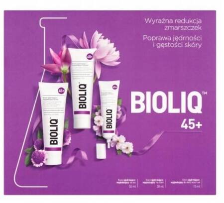 BIOLIQ 45+ ZESTAW KREM NA DZIEŃ + NOC + POD OCZY