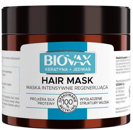 BIOVAX  MASECZKA KERATYNA JEDWAB 250 ml