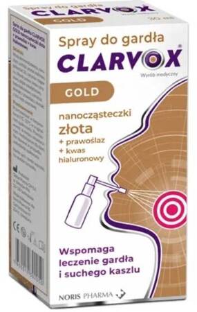 CLARVOX GOLD SPRAY Do GARDŁA NA SUCHY KASZEL