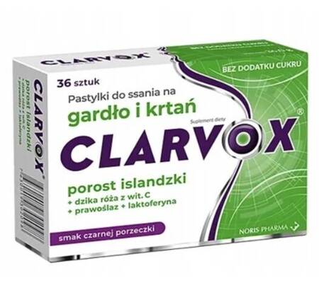 Clarvox gardło i krtań do ssania LAKTOFERYNA RÓŻA